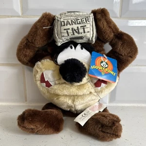 Peluche Looney Tunes Diavolo della Tasmania 2000 con Pericolo TNT' Play-by-Play ottime condizioni - Foto 1 di 10