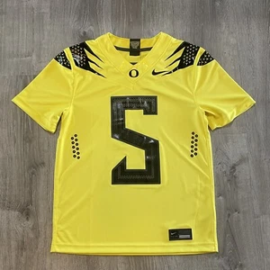 Camiseta de fútbol americano Nike Oregon Ducks Game #5 amarilla negra DB3082-729 para hombre talla S - Imagen 1 de 7