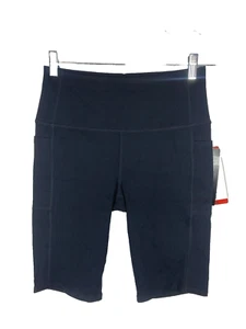 Skechers Go Walk Women High Waisted Pockets 10 Inseam Size M Black - Picture 1 of 6
