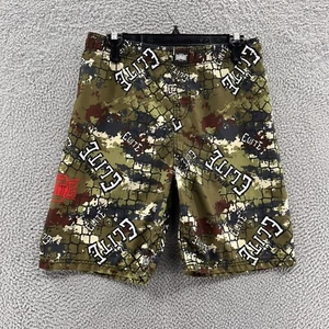 MMA Elite Shorts Men Boys Youth 10/12 Green Camo Board Hybrid Swim Trunks Active - Picture 1 of 10