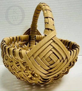 *Vintage*Handmade*Woven*6" *Basket*1984*  21082F S84 - Bild 1 von 6