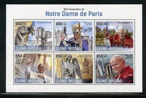 GUINEA BISSAU 2023 860th ANNIVERSARY OF NOTRE DAME OF PARIS POPES SHEET MINT NH - Picture 1 of 1