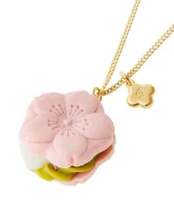 Q-pot. Limited Sakura Monaka Maccha An Design Necklace Official Made in JPN - Picture 1 of 4
