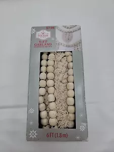 New 6ft Macrame Wood Beaded Christmas Garland - Picture 1 of 3