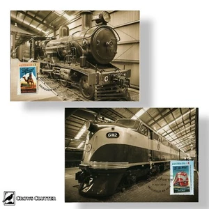 Maxi tarjetas Australia Centenary Trans Railway 2017 conjunto de (2) estampadas Kalgoorlie - Imagen 1 de 1