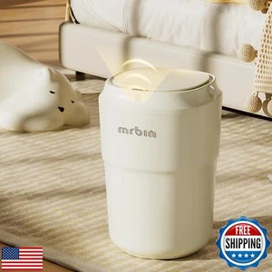 MRBIN Motion Sensor Bathroom Trash Can with Lid, 12L/3.2 Gal Smart Round Wast - Picture 1 of 5