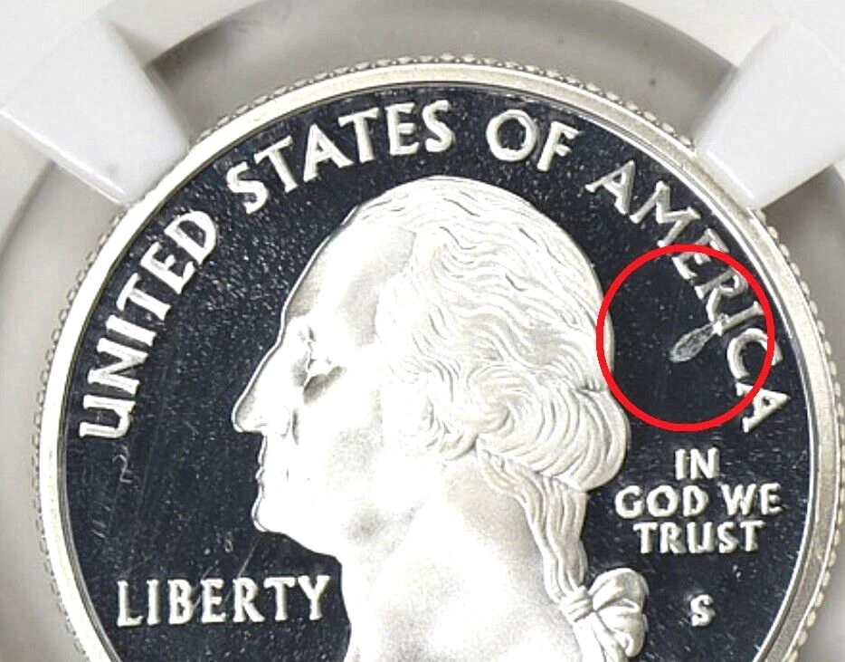 2007-S Obverse Struck Thru NGC PF69 UCAM Washington Silver Quarter Proof Error - Image 1 of 4