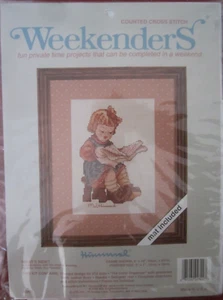 WEEKENDERS COUNTED CROSS STITCH KIT~HUMMEL~ 'WHAT's NEW' COMPLETE/UNWORKED - Picture 1 of 6