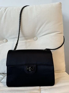 Chanel Classic Flap Vintage Satin Crossbody Black - Picture 1 of 10