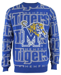 Outerstuff NCAA Herren Memphis Tigers Wortzeichen Wiederholung Rundhalsausschnitt Pullover - Bild 1 von 6