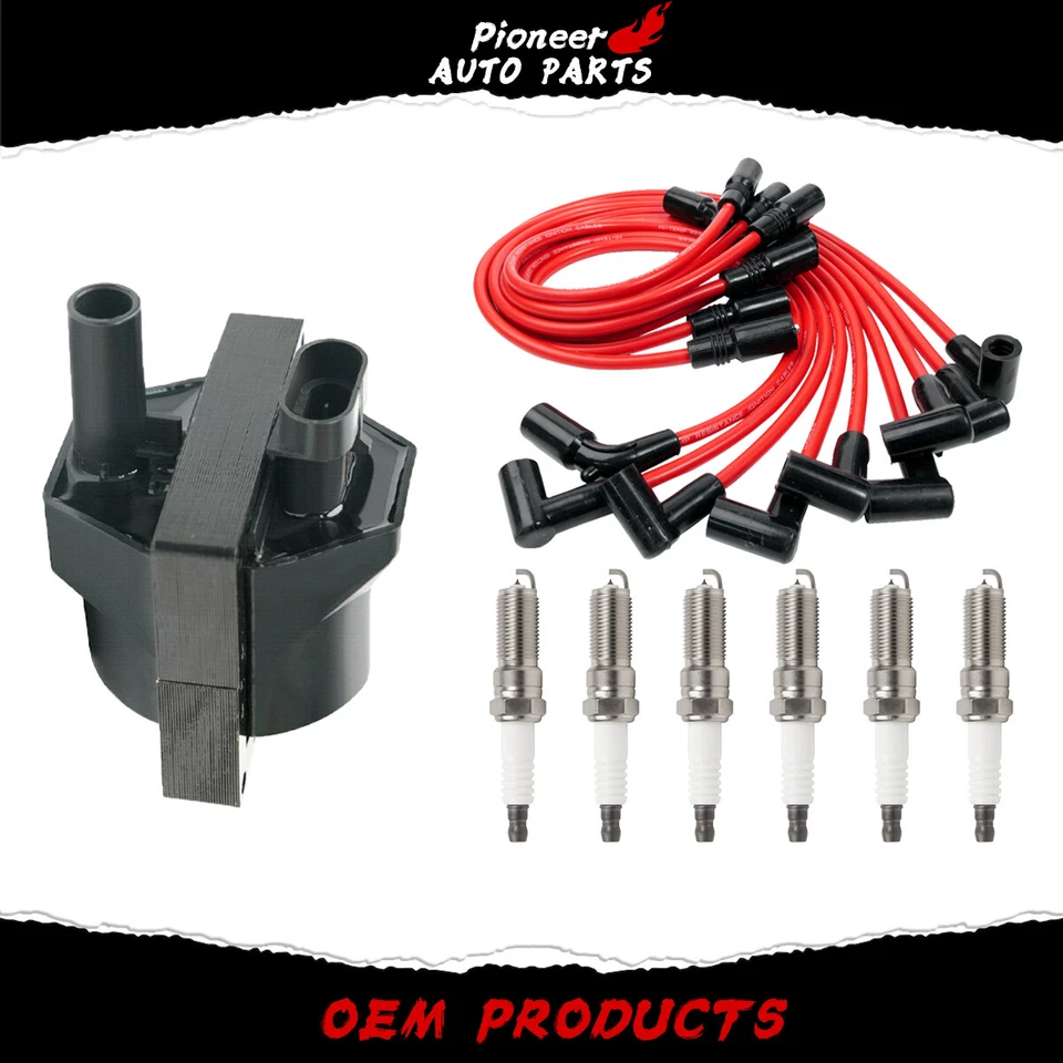 DR49 Ignition Coil+Wire+Plug For Chevy Silverado GMC Sierra Blazer Safari D577 - Image 1 of 4