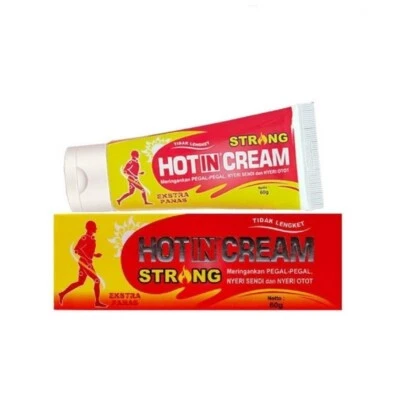 2 Pcs @60 gr HOT IN CREAM STRONG for Muscle Pain Relief And Aches Pump - Image 1 of 4