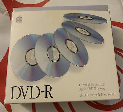 APPLE - DVD-R Blank Discs Media 5-Pack Sealed • 9.99$