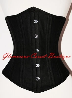 Waist Training Corset 100% Cotton Underbust Steel Boned Size 18-40" - Image 1 of 2