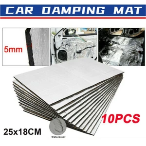 10 Sheets Sound Deadening Damping Mat Shiel Car Silent Compact Van Proofing 5mm - Picture 1 of 22