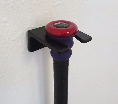 BASEBALL BAT RACK ALUMINUM VERTICAL WALL MOUNT-Powder Coated, Black, Red, White - Image 1 of 3