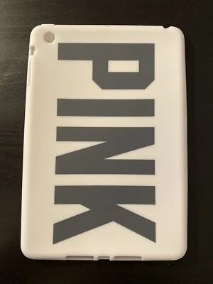 Victoria's Secret ROSA iPad Mini Funda Trasera Gel Plástico Goma Blanco Foto 1 de 3