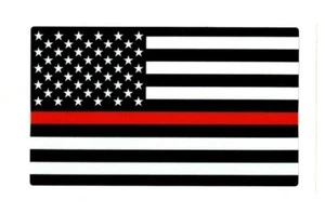 THIN RED LINE of COURAGE AMERICAN Flag Vinyl Decal Firefighters sticker - Picture 1 of 2