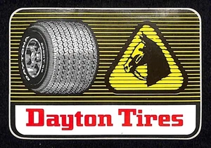 Dayton Reifen Racing Auto Aufkleber um 1970 2 3/4" x 4" mit Pferdekopf Logo rar - Bild 1 von 2