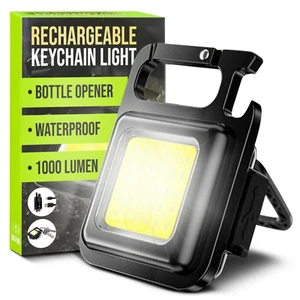 Mini antorcha de bolsillo llavero luz - USB recargable COB regalo para él o ella - Imagen 1 de 6