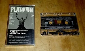PLATOON ORIGINAL MOVIE SOUNDTRACK VINTAGE CASSETTE TAPE ATLANTIC (1987) - Picture 1 of 3