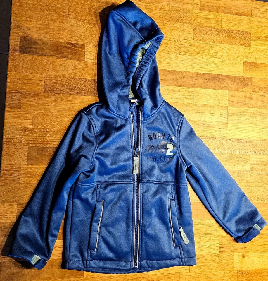 IMPIDIMPI   Jungen Jacke  Anorak Windjacke mit Kapuze  gefüttert Gr. 98/104 blau - Bild 1 von 1