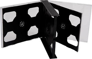 5 x 5 Way CD DVD Jewel Cases with Black Tray 25mm for 5 Disc Replacement Case - Afbeelding 1 van 17