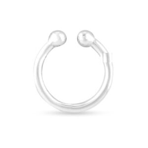 Pure 925 Sterling Silver Clip Simple Nose Ring For Womens & Girls
