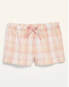 Old Navy Girls Size Large (10-12) Poplin Printed Pajama Shorts .. Pink Plaid NWT - Picture 1 of 2