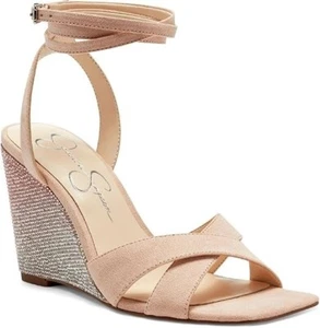 Jessica Simpson sandalo donna Arlisa incrociato cinturino alla caviglia zeppa blush taglia 8,5 - Foto 1 di 4
