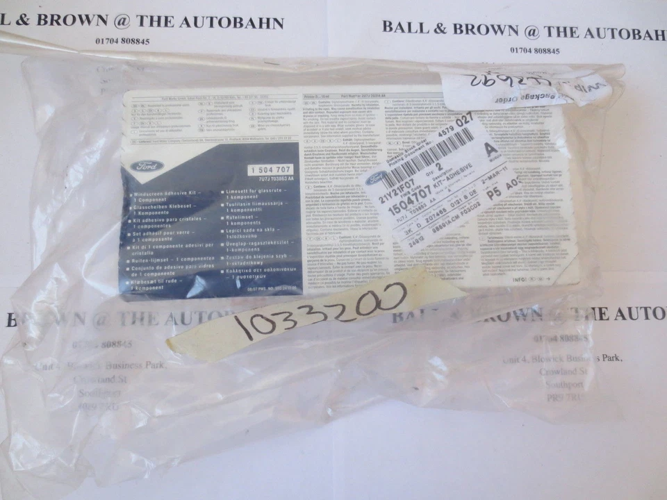 Ford Windscreen Adheisive Sealing Kit Part No 1504707 - image 1 of 1