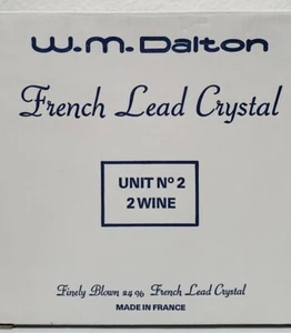 Vintage W.M. Dalton Französisches Bleikristall Einheit Nr.2 - 2 Weingläser - Neu in Box - Bild 1 von 4