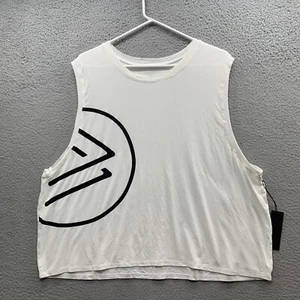 SAVVI White Crop Sleeveless Tank Top Women's Plus Size 2X Yoga Fitness NWT - Picture 1 of 11