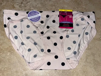全新带标签 Maidenform Invisible Look BARELY THERE 粉色圆点比基尼内裤 Med 6 — 第 1/2 张图片