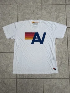 Aviator Nation Vintage Weiß Logo Tshirt Kurzarm Herren XL Retro - Bild 1 von 6