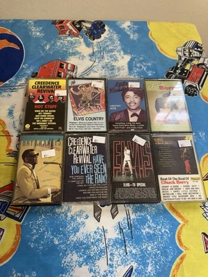 Кассетная лента лот из 8 Элвис, Чак Берри, Credence, Рэй Чарльз, рок-н-ролл - Изображение 1 из 4