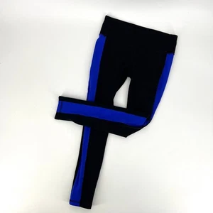 ALO Womens Color Block Leggings Black and Blue Size M 25" Inseam - Picture 1 of 7