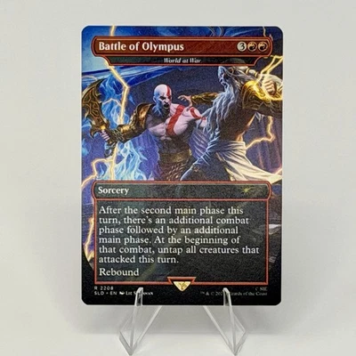 Battle of Olympus (World at War) NON-FOIL God of War Secret Lair MTG Magic  - Image 1 of 4