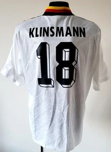 Deutschland 1994 - 1996 Heim Fußball Adidas Trikot #18 KLINSMANN Größe XL... - Bild 1 von 7