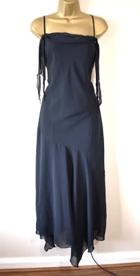 90s Y2K VINTAGE Whimsical Maxi Slip Dress UK 18 Boho Fairycore Goth Xmas NYE - image 1 of 4