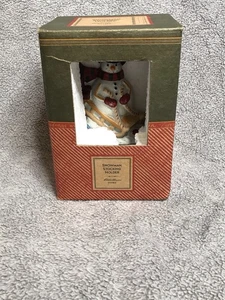 NEU Massiv Gusseisen Eddie Bauer Schneemann Weihnachten Strumpf Halter Aufhänger - Bild 1 von 12