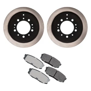 ADVICS Rear Rotors Akebono ProACT Ceramic Disc Brake Pad Kit For LX570 Tundra - Picture 1 of 1
