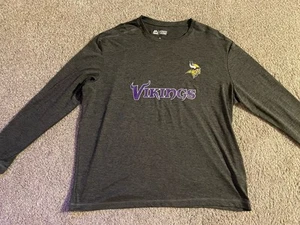 Minnesota Vikings Majestic Evolution Tee Long Sleeve Shirt Gray Men’s Size 2XL - Picture 1 of 6