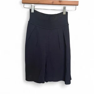 Alaia Paris Vintage 90s Knit Shorts Navy Blue Marine S Women’s Viscose - Picture 1 of 8