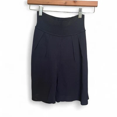 Pantalones Cortos Alaia Paris Vintage Años 90 Tejidos Azul Marino S Mujer’s Viscosa Foto 1 de 4