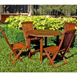 International Caravan Highland 5 Piece Wood Patio Dining Set - Picture 1 of 2