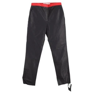 Victoria Beckham High-Rise Straight-Leg Pants In Leather Women Black Uk Size 8 - Picture 1 of 6