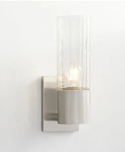 Pottery Barn Quantity 2 Lamps Nickel Frances Single Tube Sconce Lights - Picture 1 of 10