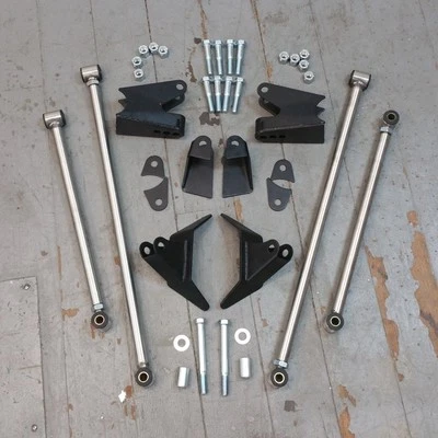 Kit de suspensión trasera triangulada cromada 67-72 Chevy Truck C10 C15 SWB LS 4 eslabones Foto 1 de 4