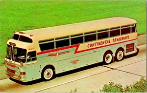 Continental Trailways Silver Eagle Bus unbespielte Postkarte A112 - Bild 1 von 2